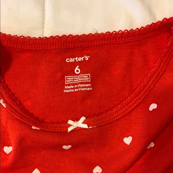 Carter's - Sz6 - Red Heart Kids Pajamas - Picture 3 of 7